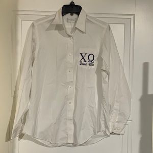 Chi Omega Oxford button down shirt
